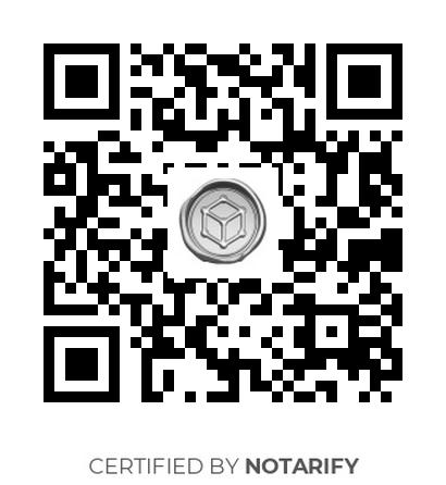 Certificato notarizzazione su blockchain